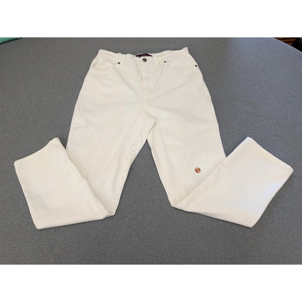 Gloria Vanderbilt Women's White Denim Jeans NO SIZE Stretchy Classic